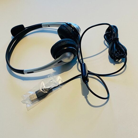 🆕 USB wired mic headphones headset PC mac REMOTE work speaker audio computer - Picture 5 of 10